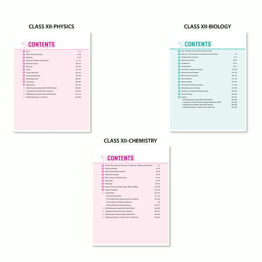 Vatsal ISC Handbooks Physics, Chemistry and Biology Class 12th For Board Exam 2026 (Set of 3 Combos Handbook PCB) - Nageen Prakashan