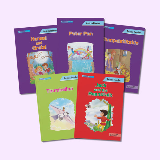 Classic Fairy Tales Story Books Combo for Kids | Peter Pan, Hansel & Gretel, Jack and the Beanstalk, Thumbelina & Rumpelstiltskin | Illustrated Story Collection for Children | Moral & Bedtime Reading Books