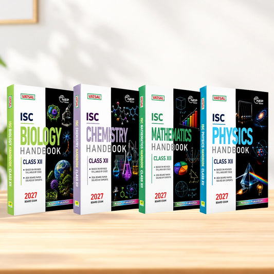 Vatsal ISC Handbooks Physics, Chemistry, Biology & Mathematics Class 12th For Board Exam 2026-2027 (Set of 4 Combos Handbook PCBM) - Nageen Prakashan