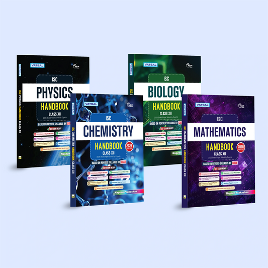 Vatsal ISC Handbooks Physics, Chemistry, Biology & Mathematics Class 12th For Board Exam 2026 (Set of 4 Combos Handbook PCBM) - Nageen Prakashan