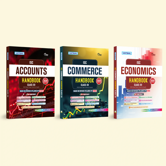 Vatsal ISC Handbooks Accounts, Commerce & Economics Class 12th For Board Exam 2026 (Set of 3 Combos Handbook PCB) - Nageen Prakashan