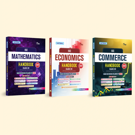 Vatsal ISC Handbooks Mathematics, Economics and Commerce Class 12th For Board Exam 2026 (Set of 3 Combos Handbook MEC) - Nageen Prakashan