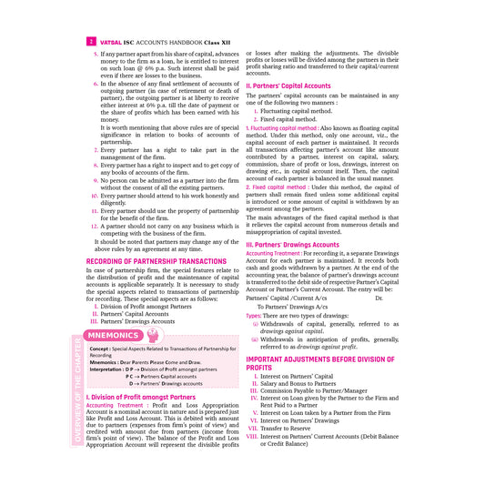 Vatsal ISC Board Accounts Handbook Class 12th for Board Exam 2026 - Nageen Prakashan