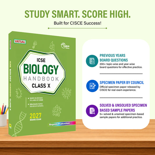 Vatsal ICSE Biology Handbook Class 10th for Board Exam 2026-27 Nageen Prakashan
