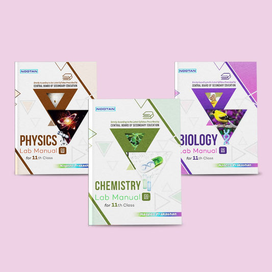 Nootan CBSE Class 11th Lab Manual Book Sets of Physics, Chemistry and Biology(PCB) (Set of 3 Books) For 2025-2026 Board Exam By Nageen Prakashan