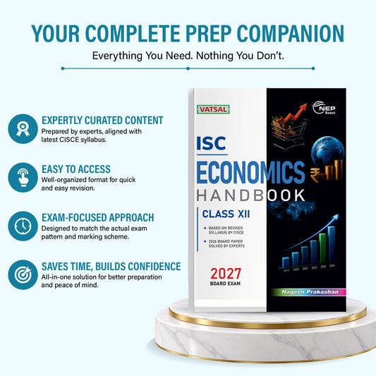 Vatsal ISC Economics Handbook Class 12th for Board Exam 2026-27- Nageen Prakashan