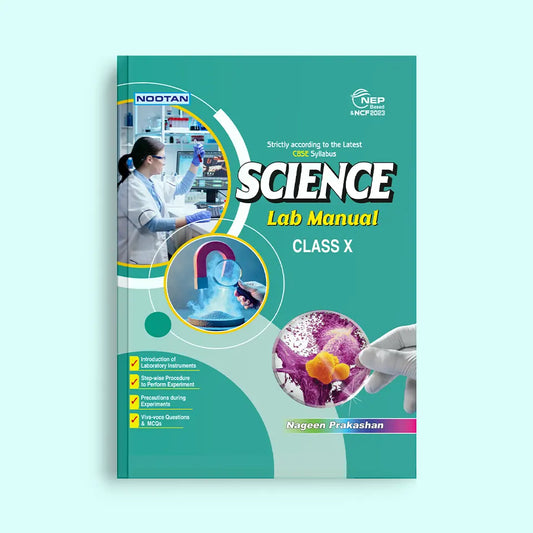 Nootan CBSE Board Science Lab Manual Book for Class 10th Academic Year 2025-26 - Nageen Prakashan