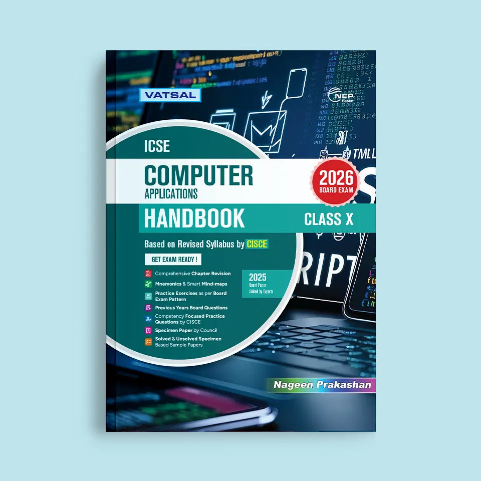 Vatsal Computer Application Handbook Class 10 ICSE 2026 Board Exam ...