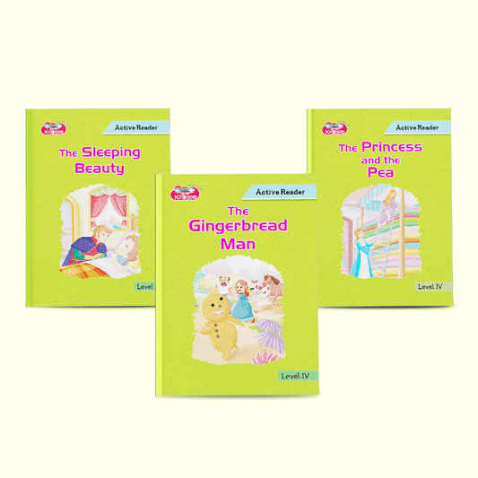 Active Reader Story Book 3 Combos-The Sleeping Beauty, The Gingerbread Man, The Princess and the Pea for Kids 8-9 Years - Nageen Prakashan