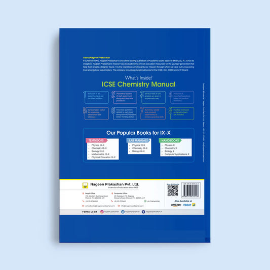 Nootan ICSE Board Chemistry Lab Manual For Class 9th - Academic Year 2025-26 By Dr. Ajaya Baboo - Nageen Prakashan