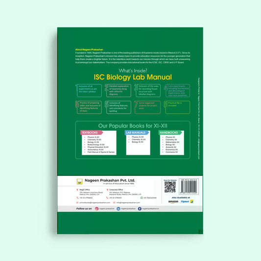 Nootan ISC Board Biology Lab Manual For Class 12th - Academic Year 2026-27 By Dr. D.K. Jain - Nageen Prakashan