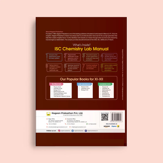 Nootan ISC Board Chemistry Lab Manual For Class 11th - Academic Year 2025-26 - Nageen Prakashan