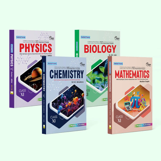 Nootan UP Board Class 11th Book Sets of Physics, Chemistry, Biology and Mathematics (Set of 4 Books) for 2025-2026 Board Exam by Nageen Prakashan