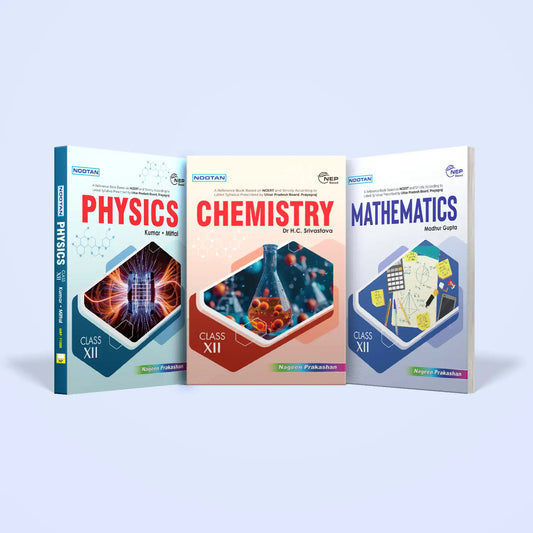 Nootan UP Board Class 12th Book Sets of Physics, Chemistry and Mathematics (Set of 3 Books) for 2025-2026 Board Exam by Nageen Prakashan