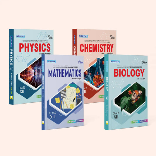 Nootan UP Board Combo Set of 4 Books (Physics, Chemistry, Biology and Mathematics) Class 12th for Academic Year 2025-2026 - Nageen Prakashan