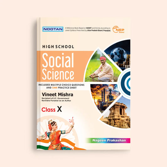 Nootan UP Board Social Science Text Book For Class 10th - Academic Year 2025-26 By Madhur Gupta - Nageen Prakashan