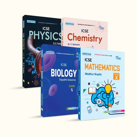 Nootan ICSE Text Book 4 Combo Set Of Physics, Chemistry , Biology & Mathematics For Class-10 Academic Year 2026-27 - Nageen Prakashan