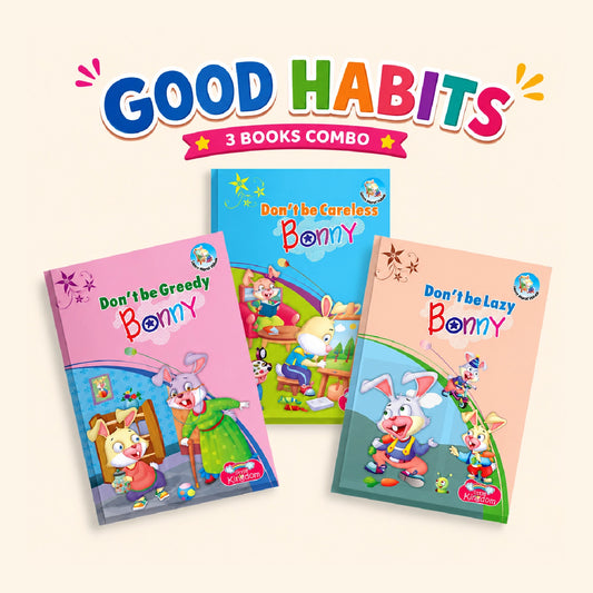 Good Habits for Kids – 3 Books Combo Set | Moral Story Books for Children | Don’t Be Greedy, Careless & Lazy | Early Learning & Value Education (Ages 3–8)