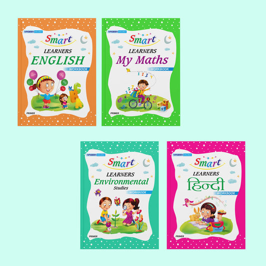 Smart Learners Work book Combo (English, Hindi, Math & EVS)  Pre Primer - NAGEEN EDUCATION