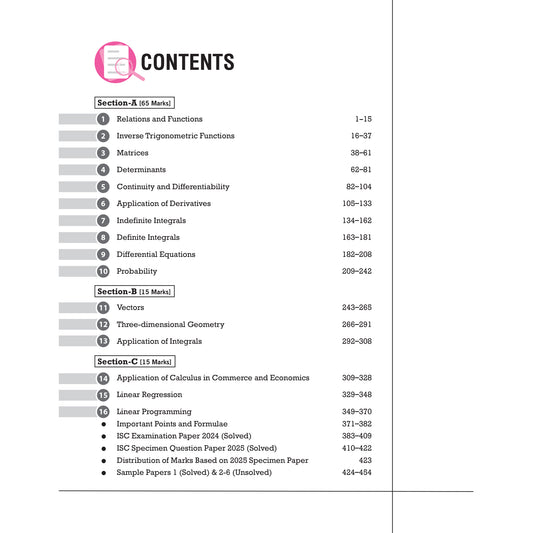 Vatsal ISC Handbooks Mathematics, Economics and Commerce Class 12th For Board Exam 2025  (Set of 3 Combos Handbook MEC) - Nageen Prakashan