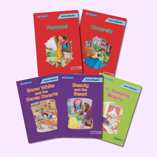 Classic Fairy Tales Story Books Combo for Kids | Snow White, Cinderella, Rapunzel, Sleeping Beauty & Beauty and the Beast | Illustrated Story Collection for Children | Moral & Bedtime Reading Books