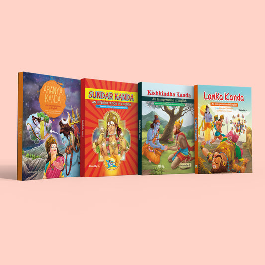 Spiritual 4 Combo Books of Sundar Kanda, Kishkindha Kanda, Aranya Kanda, Lanka kanda Interpretation Book Devotional & Religious Prayer Book (In English Language) - Nageen Prakashan