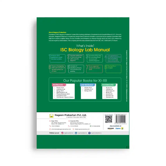 Nootan ISC Board Biology Lab Manual For Class 12th - Academic Year 2025-26 By Dr. D.K. Jain - Nageen Prakashan