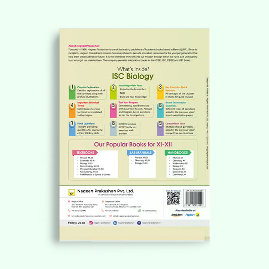 NOOTAN ISC Board Biology Text Book for Class 12 Academic Year 2025-26 By V.Singh- D.K Jain- Ajay Kumar Bhattacharya- Nageen Prakashan