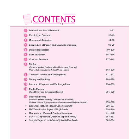 Vatsal ISC Economics Handbook Class 12th for Board Exam 2026 - Nageen Prakashan