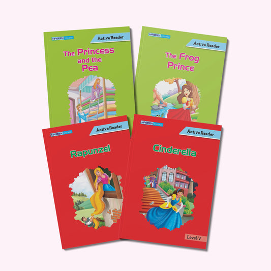 Classic Fairy Tales Story Books Combo for Kids | Cinderella, Rapunzel, The Frog Prince & The Princess and the Pea | Illustrated Story Collection for Children | Moral & Bedtime Reading Books