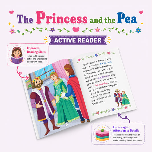 Classic Fairy Tales Story Books Combo for Kids | Cinderella, Rapunzel, The Frog Prince & The Princess and the Pea | Illustrated Story Collection for Children | Moral & Bedtime Reading Books