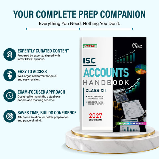 Vatsal ISC Board Accounts Handbook Class 12th for Board Exam 2026-27 - Nageen Prakashan