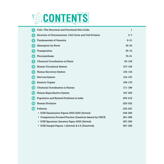 Vatsal ICSE Biology Handbook Class 10th for Board Exam 2026 - Nageen Prakashan