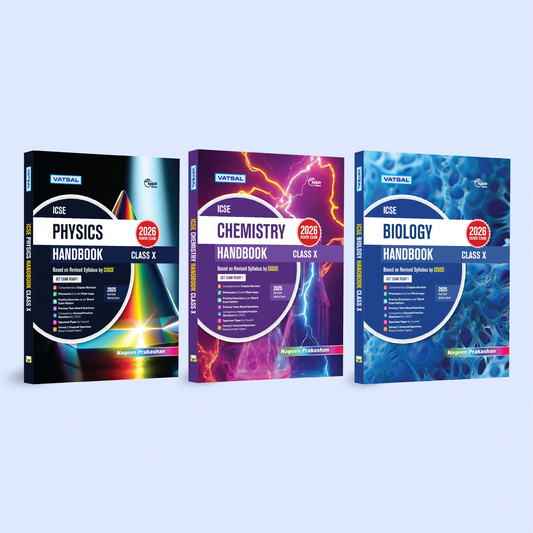 Vatsal ICSE Handbooks Physics, Chemistry and Biology Class 10th For Board Exam 2026 (Set of 3 Combos Handbook PCB) - Nageen Prakashan