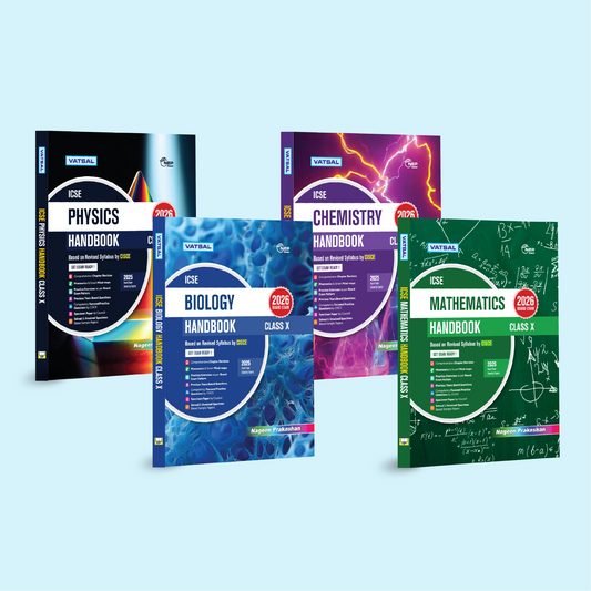 Vatsal ICSE Handbooks Physics, Chemistry, Biology & Mathematics Class 10th For Board Exam 2026  (Set of 4 Combos) - Nageen Prakashan