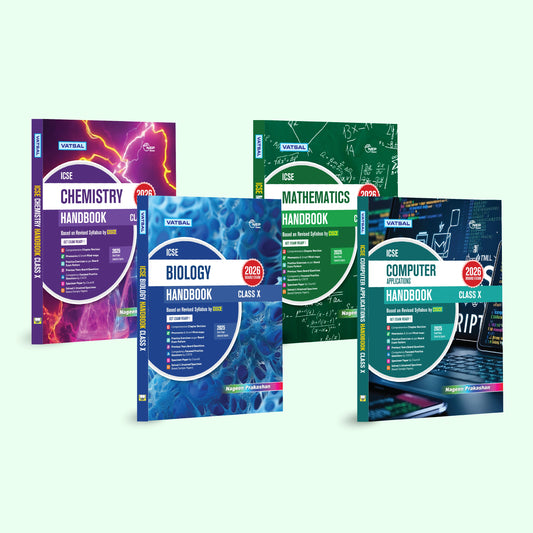 Vatsal ICSE Handbooks Chemistry, Mathematics, Biology & Computer Application Class 10th For Board Exam 2026  (Set of 4 Combos) - Nageen Prakashan