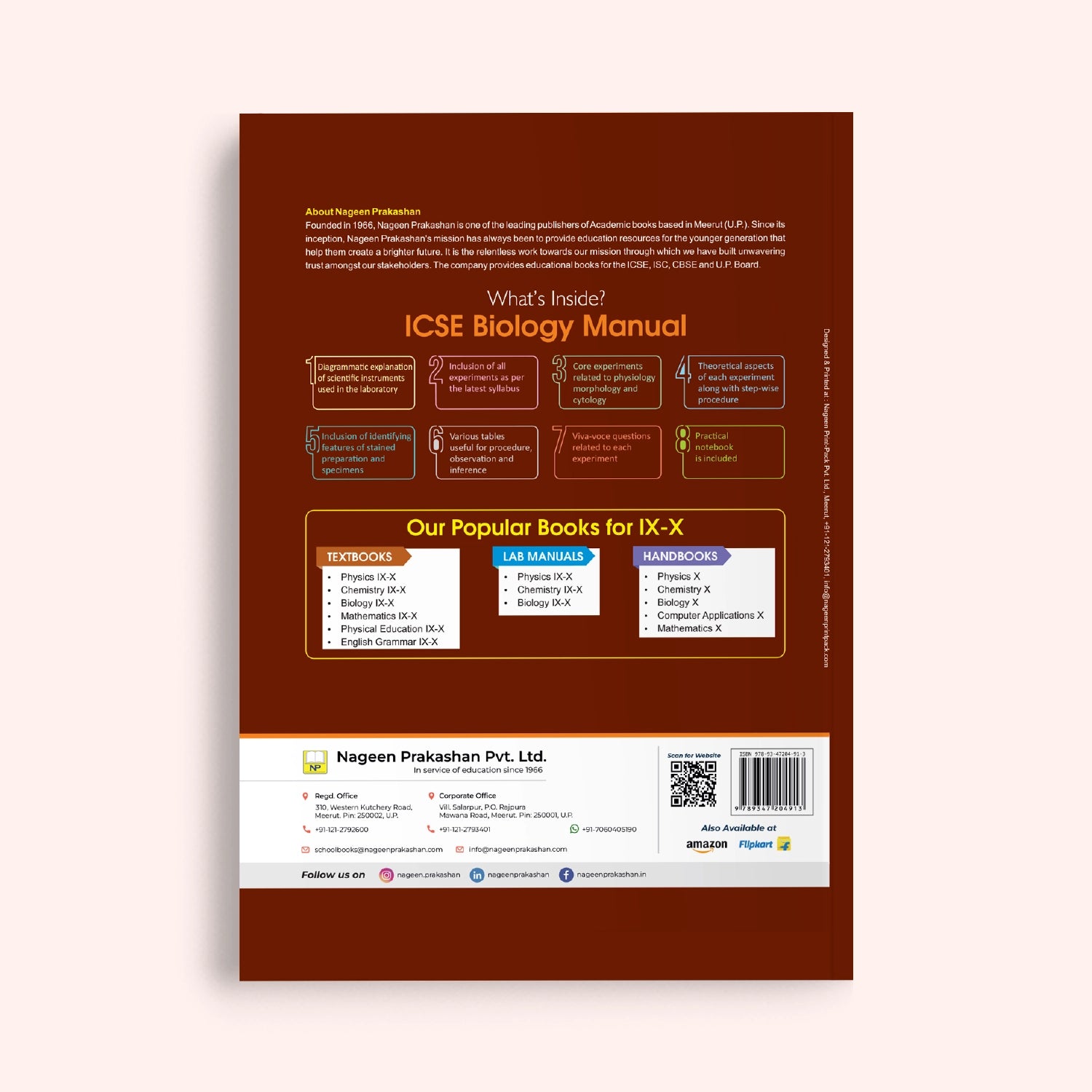 Nootan ICSE Board Biology Lab Manual Book For Class 10th - Academic Year 2026-27 By Dr. D.K. Jain - Nageen Prakashan