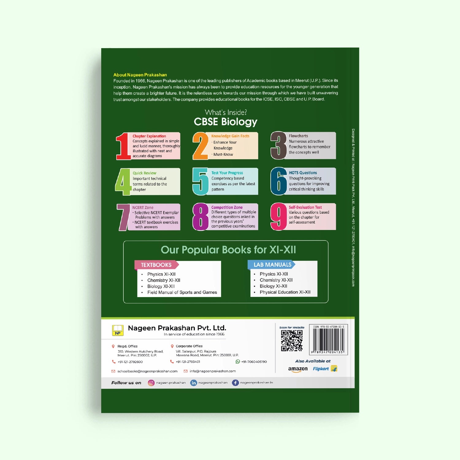 Nootan CBSE Board Biology Text Book For Class 11th in English - Academic Year 2026-27 Written By Dr. D.K. Jain - Nageen Prakashan
