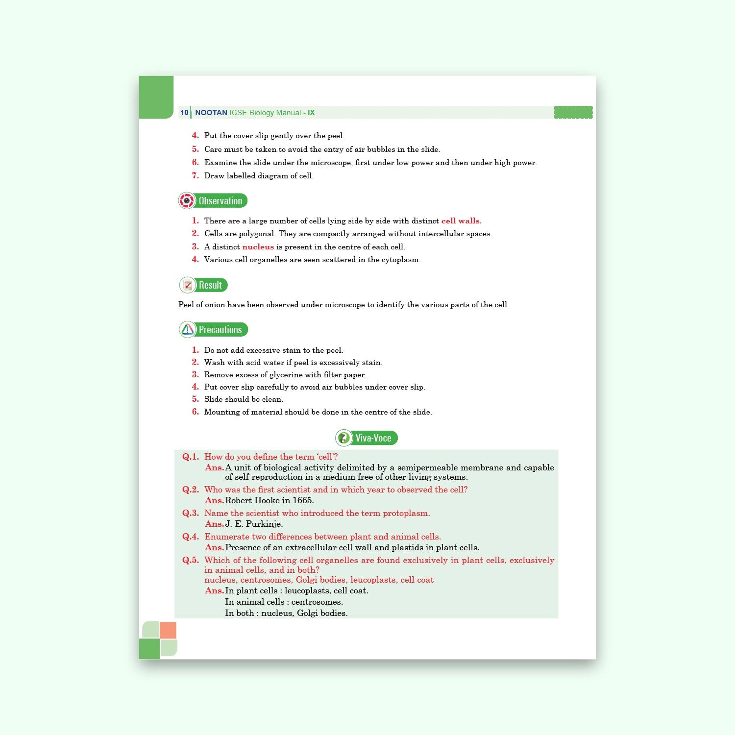 Nootan ICSE Board Biology Lab Manual For Class 9th - Academic Year 2026-27 By Dr. D.K. Jain - Nageen Prakashan