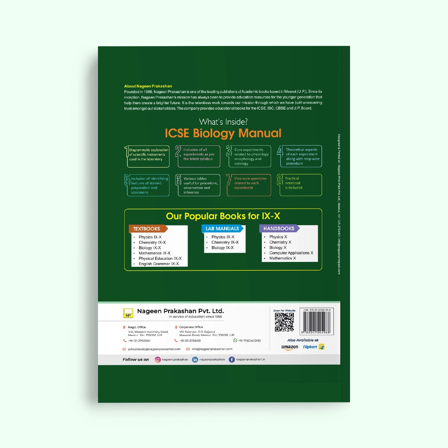 Nootan ICSE Board Biology Lab Manual For Class 9th - Academic Year 2026-27 By Dr. D.K. Jain - Nageen Prakashan