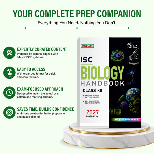 Vatsal ISC Board Biology Handbook Class 12th for Board Exam 2026-27  Nageen Prakashan