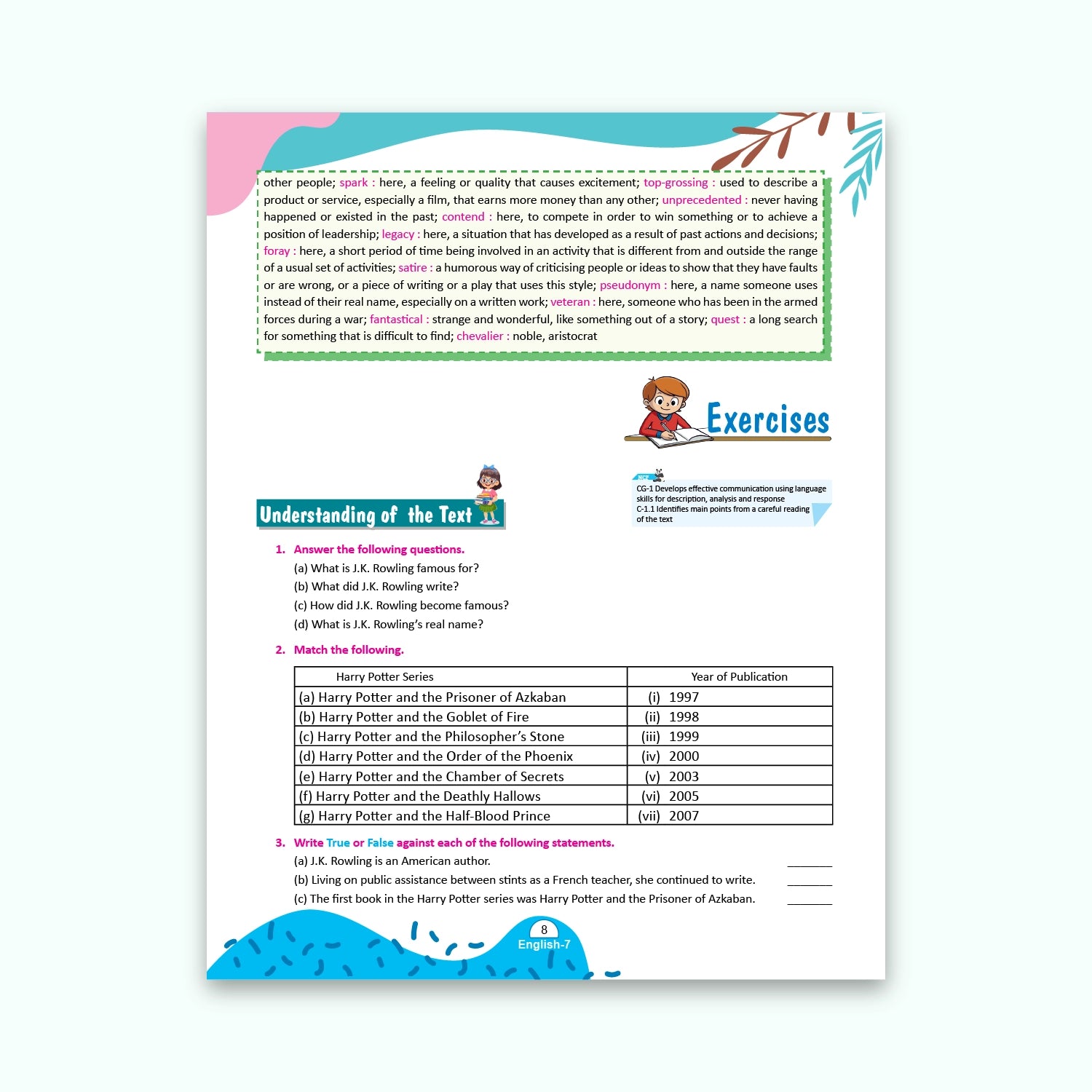 CBSE Board Rising English Reader Class 7 Textbook – Simmi Gurwara | Academic Year: 2026-27 | Nageen Prakashan