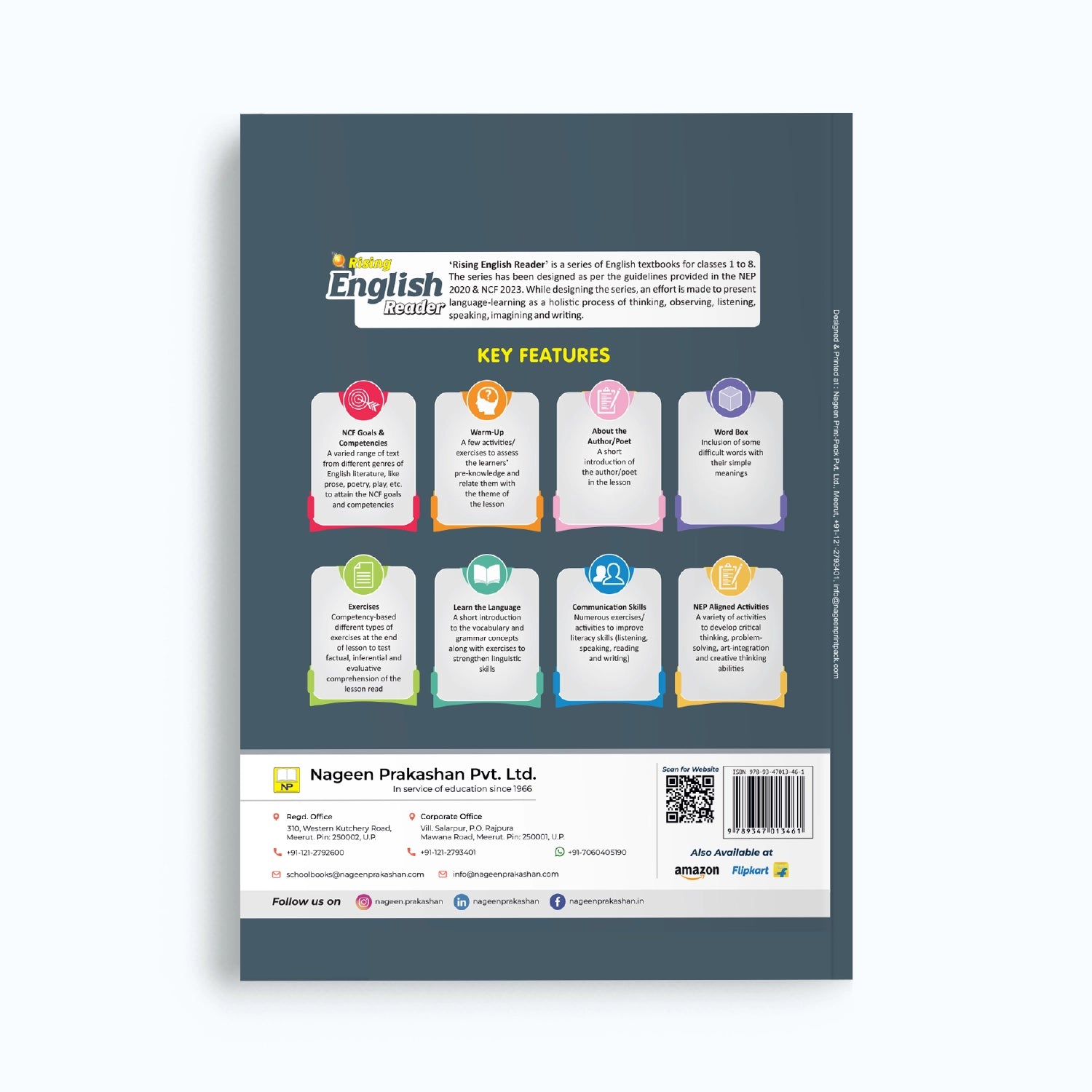 CBSE Board Rising English Reader Class 8 Textbook – Simmi Gurwara | Academic Year: 2026-27 | Nageen Prakashan