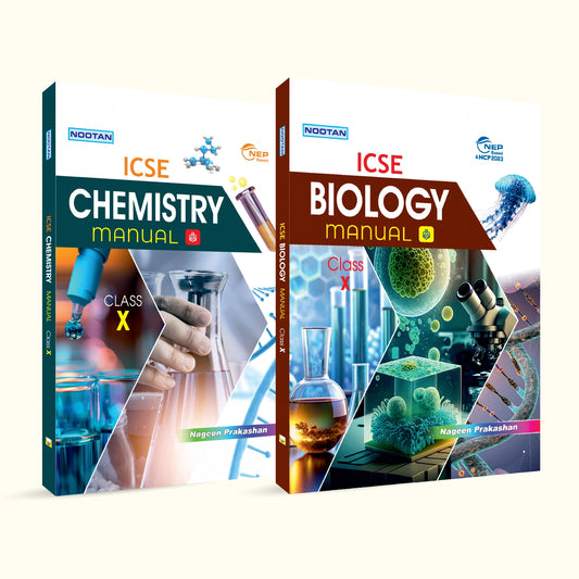 Nootan ICSE Lab Manual Combo Set Of Chemistry & Biology  For Class-10 Academic Year 2026-27 -  Nageen Prakashan