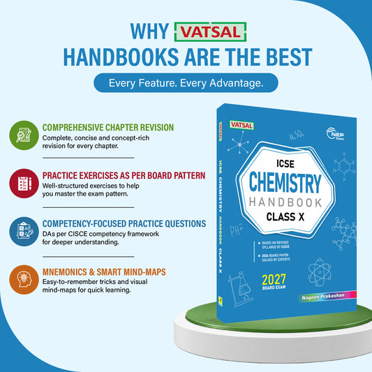 Vatsal ICSE Chemistry Handbook Class 10th for Board Exam 2026-27  Nageen Prakashan