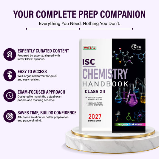 Vatsal ISC Chemistry Handbook Class 12th for Board Exam 2026-27 - Nageen Prakashan