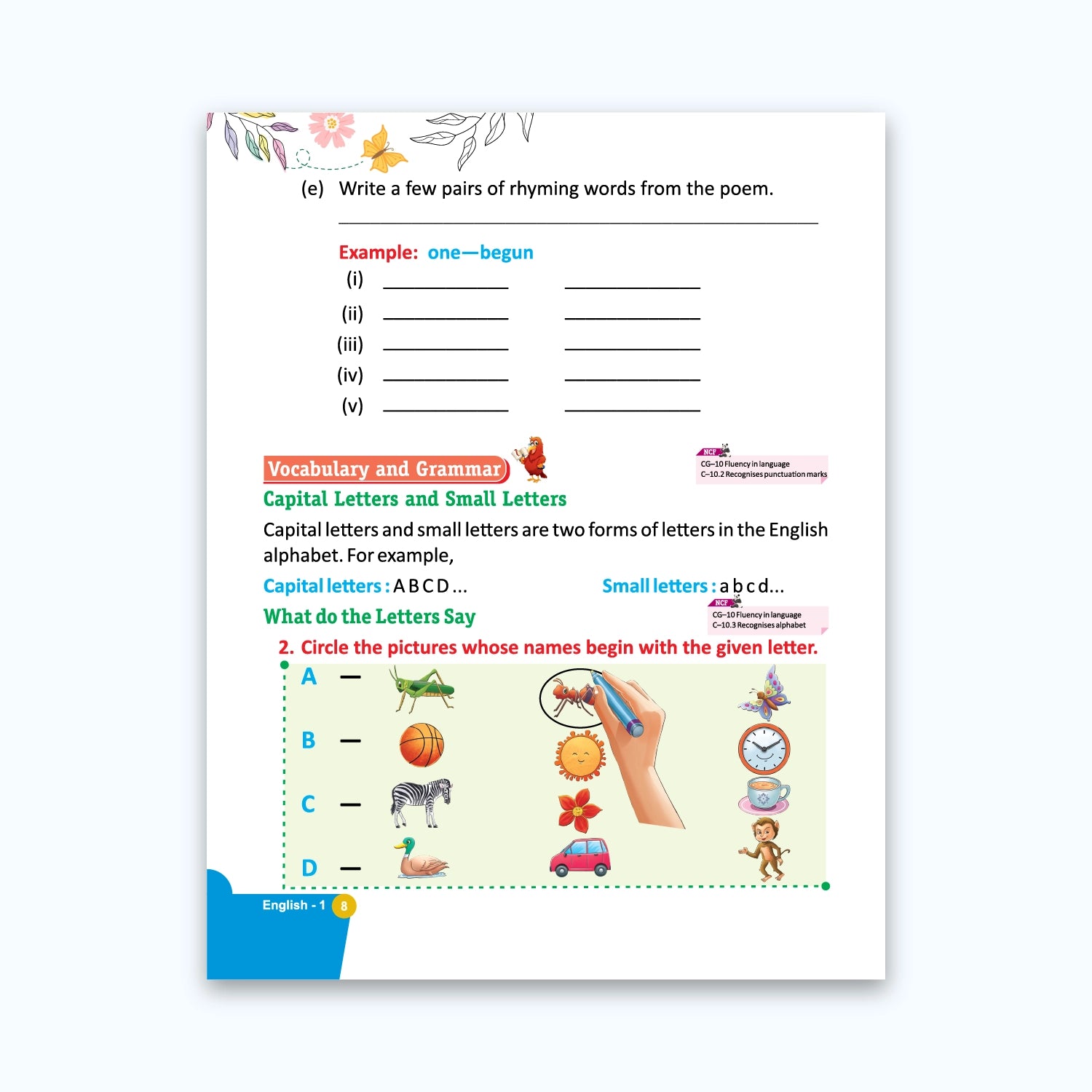 CBSE Board Rising English Reader Class 1 Textbook – Simmi Gurwara | Academic Year: 2026-27 | Nageen Prakashan