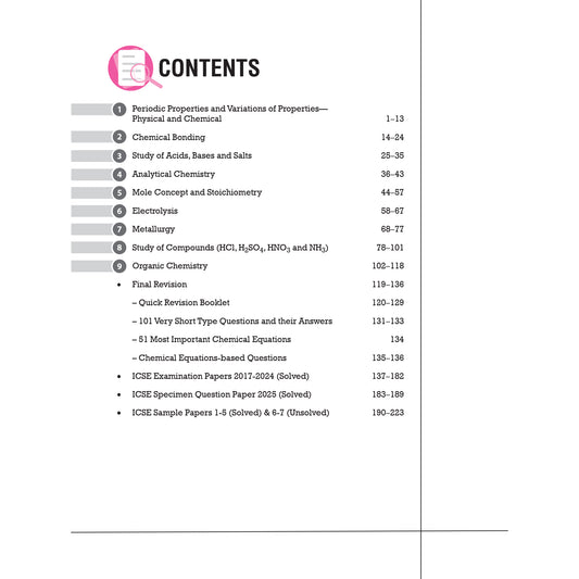 Vatsal ICSE Handbook Chemistry Class 10th for Board Exam 2025 -  Nageen Prakashan