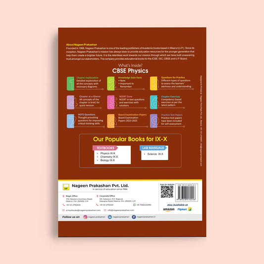 Nootan CBSE Board Physics Text Book For Class 10th Academic Year 2025-26