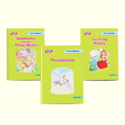 Active Reader Story Book 3 Combos Thumbelina, The Frog Prince, Goldilocks and the Three Bears for Kids 8-9 Years - Nageen Prakashan